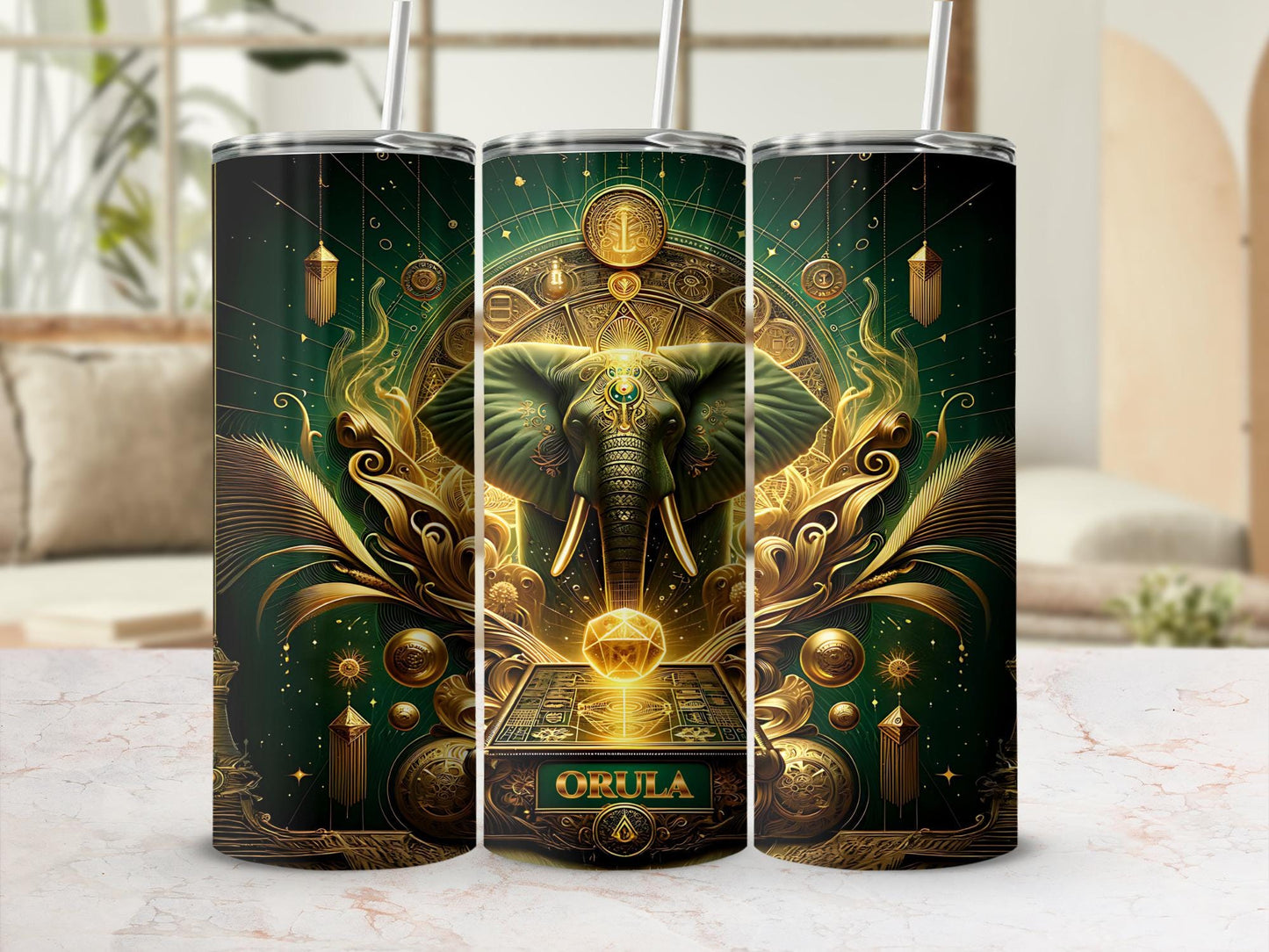 Orula Tumbler, Sacred Ifa Art 20oz Tumbler, Yoruba Divine Wisdom Mug, Spiritual Gift
