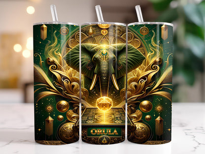 Orula Tumbler, Sacred Ifa Art 20oz Tumbler, Yoruba Divine Wisdom Mug, Spiritual Gift