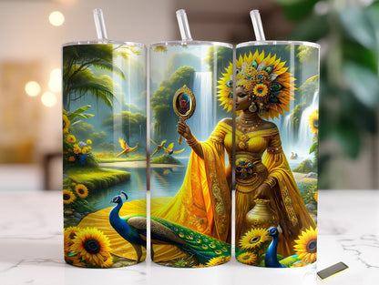 Oshun Tumbler, 20oz Orisha Tumbler, Iyalode Tumbler, African Yoruba Deity Gift, Santeria Art