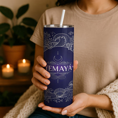 Yemayá 20oz Tumbler, Yoruba Lukumi Art Tumbler, Unique Spiritual Gift Sacred Spirituality Gift