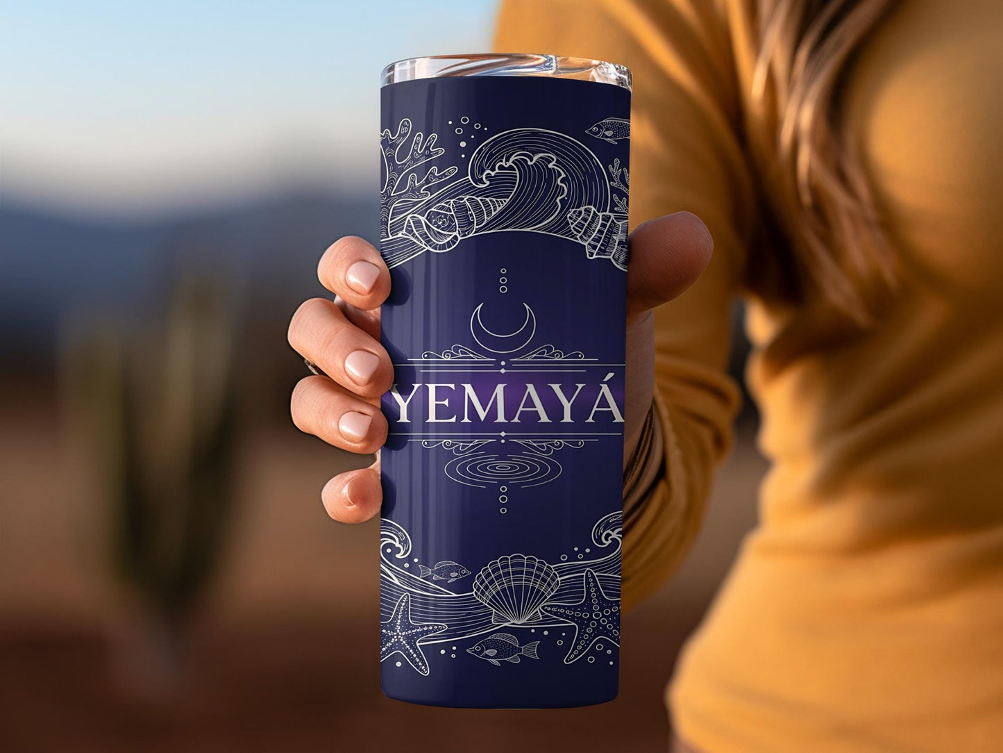 Yemayá 20oz Tumbler, Yoruba Lukumi Art Tumbler, Unique Spiritual Gift Sacred Spirituality Gift