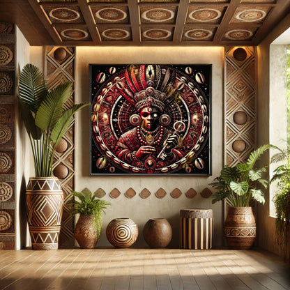 Elegua  Panel de Trono, Yoruba Lukumi Wall Art. Regla de Osha-Ifa Wall Art, Lukumi Canva, Orisha Elegua Canva, Spiritual Gift