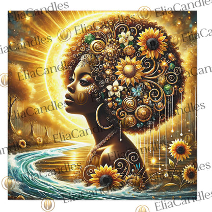 Oshun Inspired Canvas, Afro Cuban Roots Inspired Canvas, Orisha Inspired Canvas, Regla de Osha-Ifa Wall Art, Santeria Canvas, Spiritual Gift