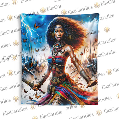 Panel de Trono de Oya . Yoruba Lukumi Inspired Wall Art. Regla de Osha-Ifa Wall Art. Santeria Wall Hanging Art, Oya Inspired Wall Art