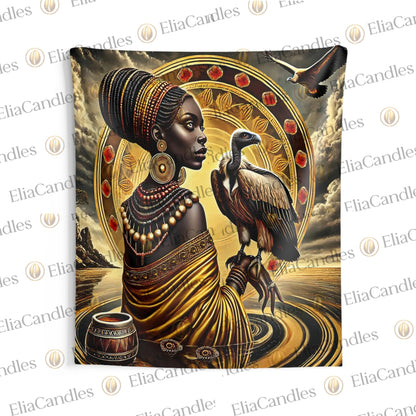Oshun Ibukole Indoor Wall Art, Oshun Ibukole Panel de Trono, Regla de Osha Ifa Wall Art, Santeria Wall Art, Yoruba Lukumi Wall Art