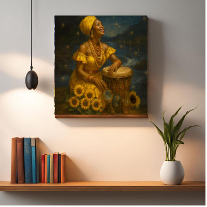 Oshun Ibu Aña Canvas, Yoruba Lukumi Inspired Wall Art, Regla de Osha-Ifa Wall Art, Spiritual Gift, Iyalolde Wall Art,