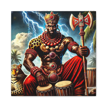 Shango Canvas Wall Art, Yoruba Lukumi Orisha Inspired Wall Art, Regla de Osha-Ifa Wall Art, Santeria Decor, Spiritual Gift, Shango Canvas