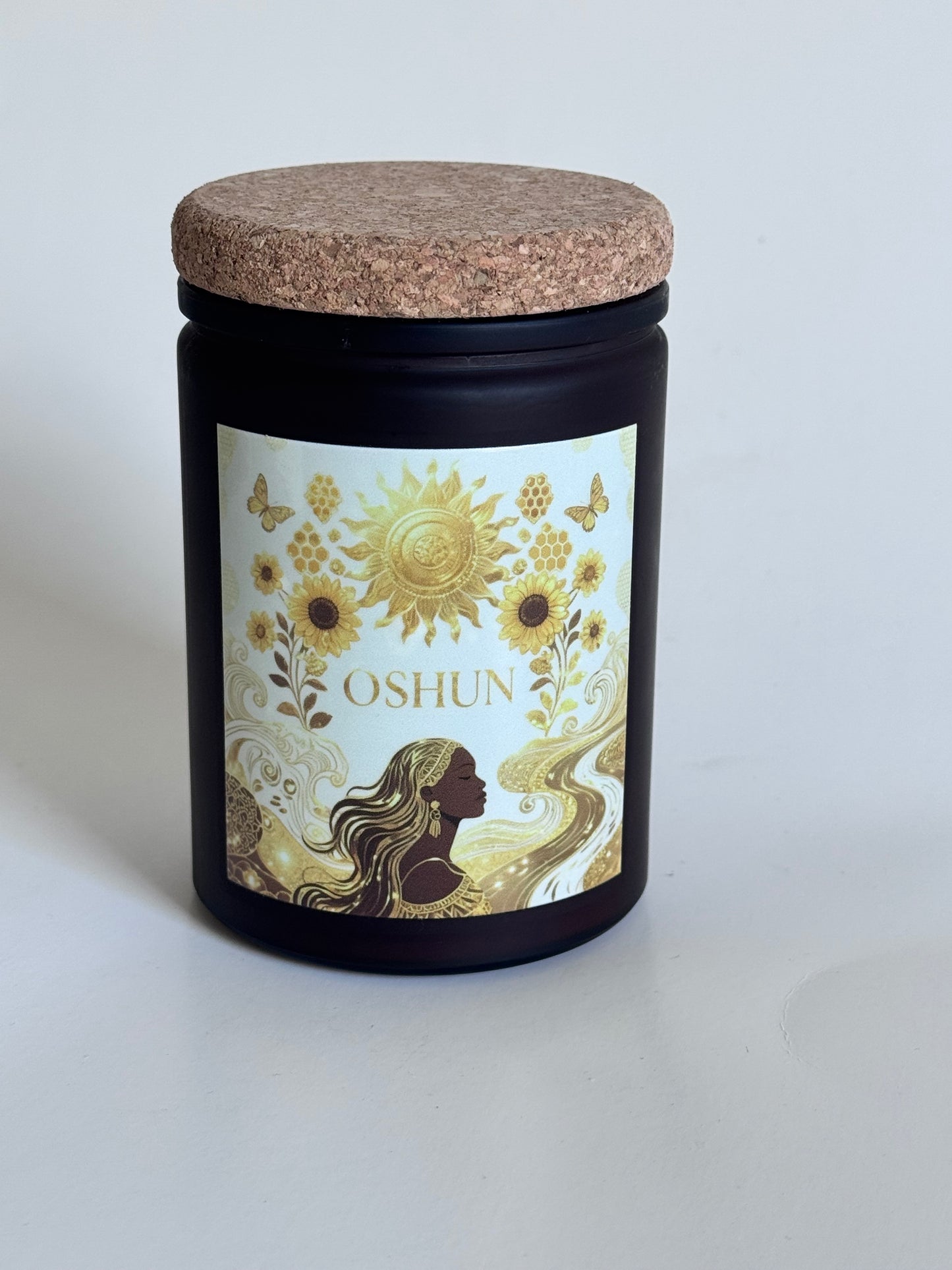 Oshun Inspired Candle, 12oz Beeswax Scented Candle, Beeswax Candle
