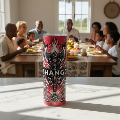 Shango Orisha Tumbler, Shango 20oz Tumbler,  Yoruba Deity African Art, Spiritual Gift