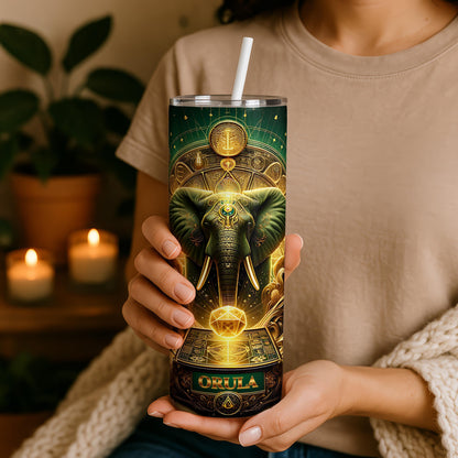 Orula Tumbler, Sacred Ifa Art 20oz Tumbler, Yoruba Divine Wisdom Mug, Spiritual Gift