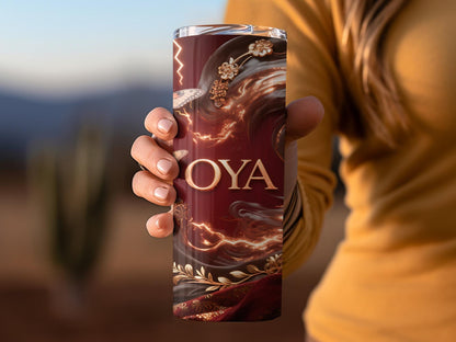 Oya Orisha Tumbler, Yansan Tumbler, African Spirituality Inspired, Yoruba Divine Feminine Cup, Powerful Orisha 20oz Tumbler, Santeria Art