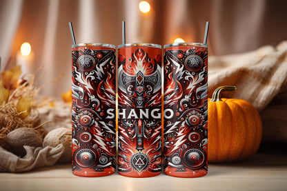 Shango Orisha Tumbler, Shango 20oz Tumbler,  Yoruba Deity African Art, Spiritual Gift