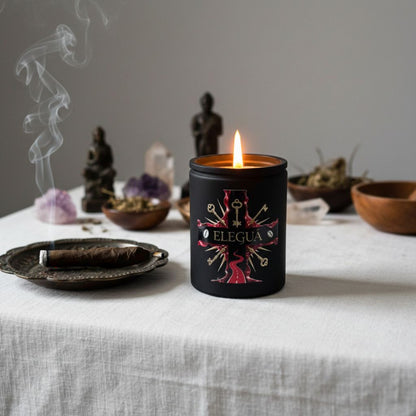 Elegua Candle, 12oz Elegua Candle, Handmade Soy Candle, Spiritual Decor & Handmade Altar Candle, Spiritual Gift, Santeria Candle