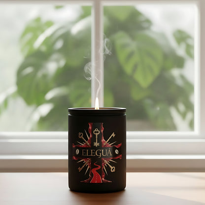 Elegua Candle, 12oz Elegua Candle, Handmade Soy Candle, Spiritual Decor & Handmade Altar Candle, Spiritual Gift, Santeria Candle