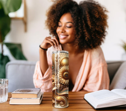 Oshun 20oz Tumbler, Orisha Oshun Tumbler, Yoruba Lukumi Deity Sacred Art, Spiritual Gift, Santeria Art