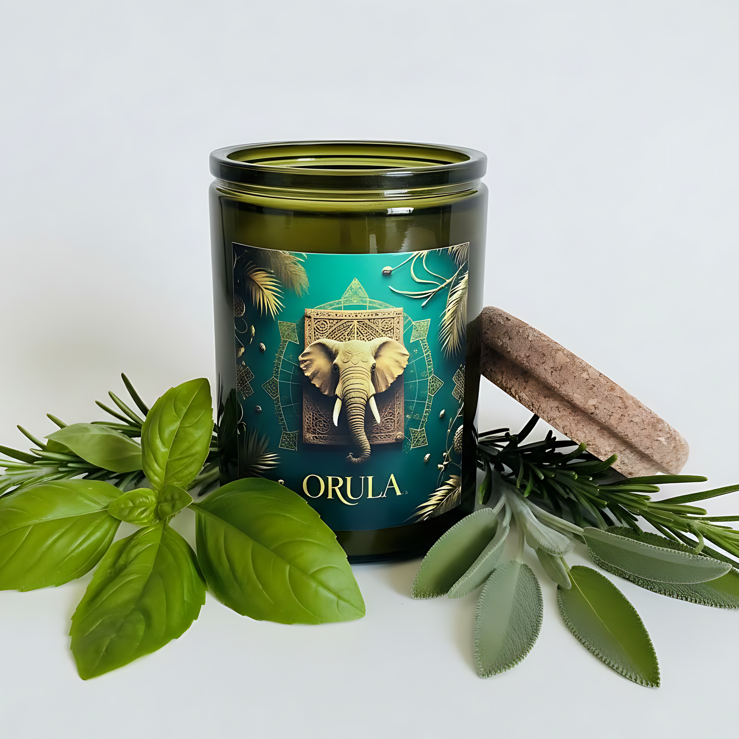Orula Candle, Vela Para Orula, 12oz Essential Oils Soy Candle, Spiritual Decor, Altar Candle, Ifa Candle, Herbal Candle, Spiritual Gift