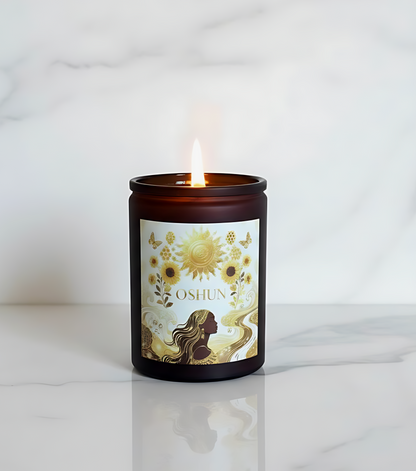 Oshun Inspired Candle, 12oz Beeswax Scented Candle, Beeswax Candle